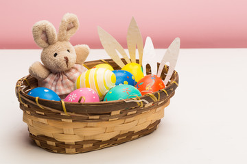 easter eggs isolated on white