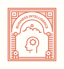 BUSINESS INTELLIGENCE ICON CONCEPT