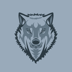 Straight Looking White Wolf tattoo style.