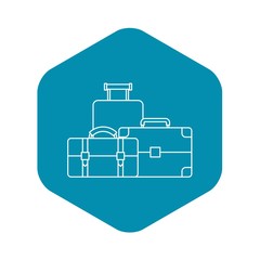 Baggage icon. Outline illustration of baggage vector icon for web