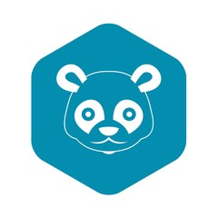 Head of panda icon in simple style isolated vector illustration
