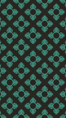 Ornate geometric pattern and two-tone abstract background