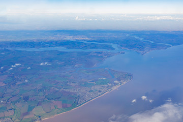 Aerial view around Germany's country side