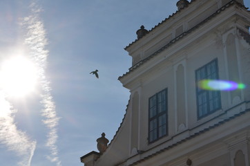 Sandomierz , architektura, dom, budowa, stary, niebo, zamek, europa, dach, panorama, gród,...