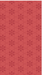 Ornate geometric pattern and two-tone abstract background