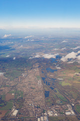 Aerial view around Germany's country side
