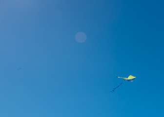 Kite Flying in a Clear Blue Sunny Sky