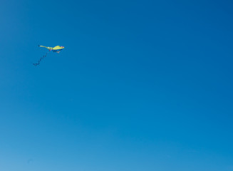 Kite Flying in a Clear Blue Sunny Sky