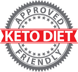 Keto diet friendly sign, keto diet friendly badge, vector illustration