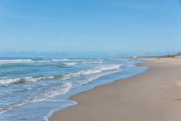 Southern Mediterranean Italian Beach on a Sunny Day