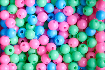 Background of colored beads close-up