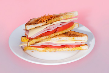 Sandwiches with cheese and potatoes