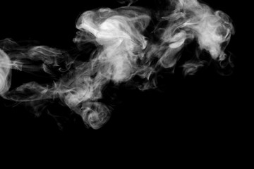 Obraz na płótnie Canvas isolated smoke, abstract powder, water spray on black background.