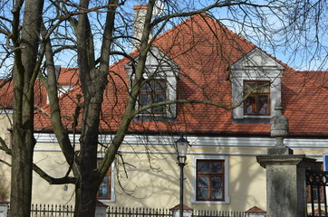 Sandomierz , architektura, dom, budowa, stary, niebo, zamek, europa, dach, panorama, gród,...