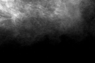 white smoke isolated on black background, abstract powder, water spray, Add smoke effect	