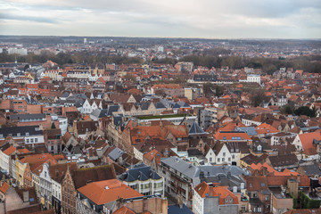 Fototapeta na wymiar View of Brugge from high tower