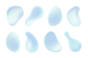 Liquid abstract shapes. Vector illustration. Set of objects for web and print.