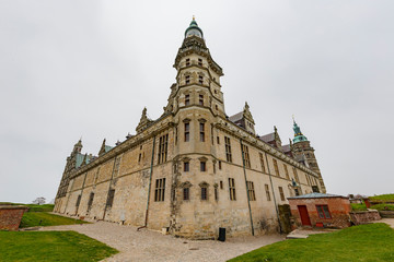 Fototapeta na wymiar Exterior view of the famous Kronborg Castle