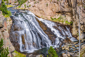 Obraz premium The famous and beautiful Yellowstone River in Wyoming