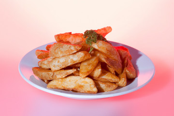 Toasted potatoes with shiny look