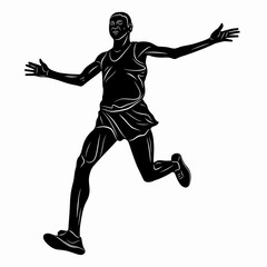Fototapeta na wymiar illustration of runner , vector draw