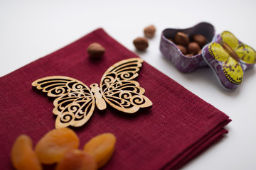 nuts and butterfly