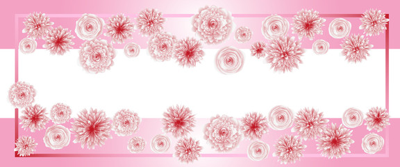 Floral ornament template for greeting card