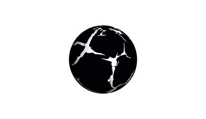 black and white  ball isolated on white background