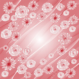 Floral ornament template for greeting card