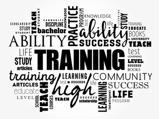 Fototapeta premium TRAINING word cloud collage, education concept background