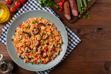 Traditional jambalaya.