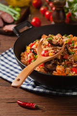 Traditional jambalaya.