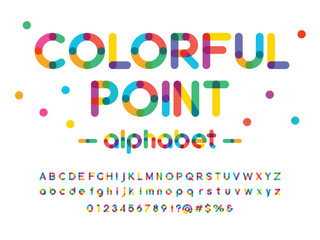 Vector of modern colorful alphabet design