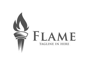 Fire up torch logo design inspiration