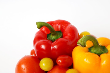 Colorful vegetables paprika tomato