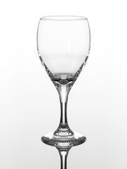 empty wine glass isolated on white background