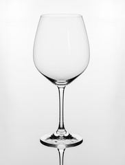 empty wine glass isolated on white background