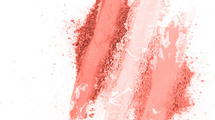 Smears of crushed pink powder - obrazy, fototapety, plakaty