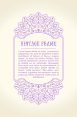 Floral vector calligraphic frame. Design for wedding and greeting cards, valentines, invitations