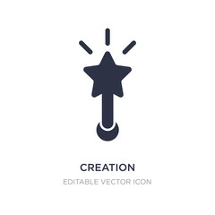creation icon on white background. Simple element illustration from Art and design concept.