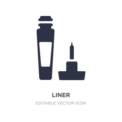 liner icon on white background. Simple element illustration from Beauty concept.