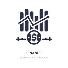 finance icon on white background. Simple element illustration from Business concept.