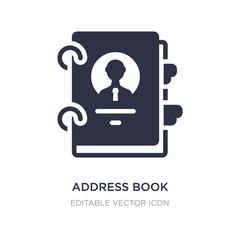address book icon on white background. Simple element illustration from Business concept.