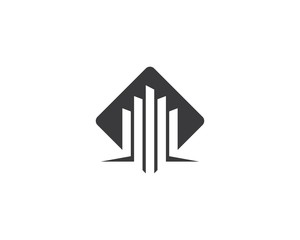 Real estate logo icon illustration