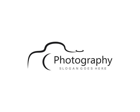 Camera Photography logo template vector icon illustration design 