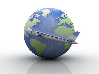 Fototapeta premium 3d rendering Airplane