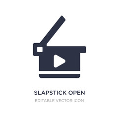 slapstick open icon on white background. Simple element illustration from Cinema concept.
