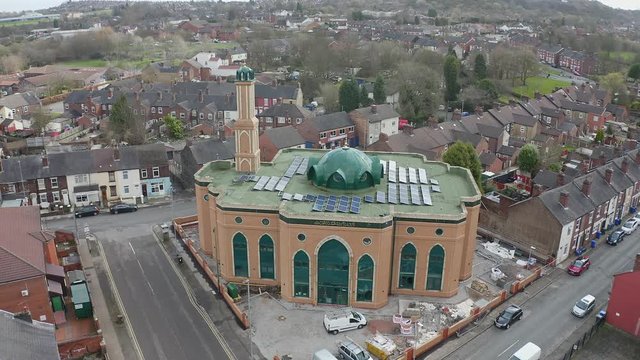 the new Mosque being built for the growing muslim community to worship and congregate