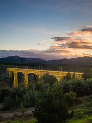 Fototapeta na wymiar Malleco train bridge in Chile, tallest bridge in Chile