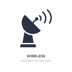 wireless internet connection icon on white background. Simple element illustration from Computer concept.